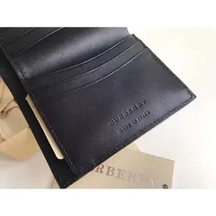 章魚二手Burberry 巴寶莉 女士短夾牛皮高端品質 錢夾 皮夾 皮包 零錢包 卡包 翻蓋二折疊