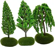 3pcs Miniature Road Tree Landscape Tree Decoration Sand Table Tree Ornaments