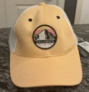 Salomon Trucker Curved Cap Unisex Hat M/L Adjustable BNWT Apricot Ice