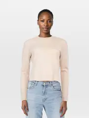 Blush Pink Wool Crewneck Jumper