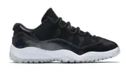 Jordan 11 Retro Low Barons (PS) Size 2Y 505835-010 Black/Metallic Silver-White