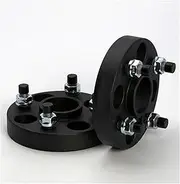 DEMULAX Spacers 2Pieces PCD 4x100 ID=OD=56.1mm Car Aluminum Wheel Spacer Adapter 15/20/25/30mm Flange, for Jazz, Separadores Shims Plate Car Wheel Spacers(Black 30mm)