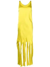 在飛比找Farfetch優惠-fringe-hem sleeveless dress