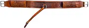 RAAVILS Girth Western Horse Saddle Leather Back Cinch Flank Strap Rear Girth Buckskin Billet Keeper 36'' inches