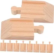 Sturdy Wooden Train Tracks Pcs Assemble Set Replacement Parts for Toy Train Boys and Girls Wooden Track Toy Brain Hand Development