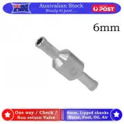 6mm One Way Non Return Check Valve Air Fuel Petrol Diesel Oil Vacuum Aluminium