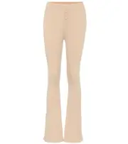 [Live The Process] Live The Process Ribbed-knit flared sweatpants AU 12 beige