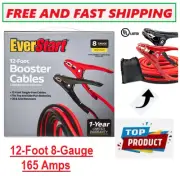 Everstart Jumper Cables 12 feet 8 AWG gauge, Heavy Duty Clamps, Tangle-Free