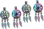 [COOPHYA] Aromatherapy Essential Oil Cage Jewelry Making Pendants Necklace Silver Catcher Charm Gold Chain Large Beads Glitter Beads Bracelets Beads Bulk Clasp Colorful Aluminum