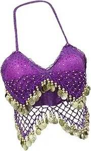 [kowaku] Sequin Crop Top Outfits,Dance Wear,for Nightclub,Festival,Performance,Women