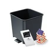 Portable Car Trash Can Mini Garbage Bin w/ Trash Bag Organizer Waterproof Gray