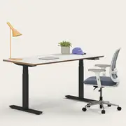 Recess Ergo Bundle | Ergonomic Chair Desk | Home Office Furniture Packages, Slate / Small - 120W x 70D (cm) / Whitewash/Black