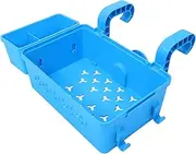 Pool Hook Storage Basket Stackable Organizer Organize Storage Towel Blue Indoor Foldable for Outdoor Large Portable Mounted Hanging Organizing Basket Small Pool Accessory Pp Blue