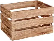Llazsybz Wooden Crate Storage Basket Nesting Crate Large Sundries Box Desktop Organizer for Bathroom Garden Retail Pantry Supplies, Light Color