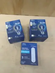 2 CREE Connected Max 60 Watt EQ A19 Tunable Dimmable Smart LED Bulb + remote