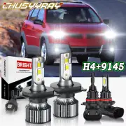 Para For Pontiac Vibe 2003-2008 Faro LED + Bombillas de luces antiniebla 4x