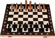 Walopola Chess Sets for Adults,Folding Chess Board Kit - Educational Folding Wooden Backgammon Checker for Women Men Kids Adults Beginners