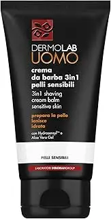 Men's 3-in-1 Shaving Cream for Sensitive Skin, Moisturising and Soothing Effect, Easier Razor Glide, Dermatologically Tested, 150ml