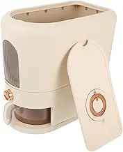 GREENADSCAPE Airtight Rice Container Viewing Grain Storage Bucket with Measuring Cup Capacity Cereal Dispenser for Rice Flour Nuts and More for Kitchen Pantry Organization