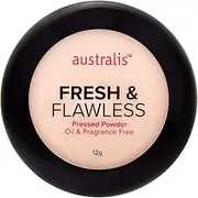 Australis Fresh and Flawless Matte Pressed Foundation Powder Face Skin Care Makeup - Natural