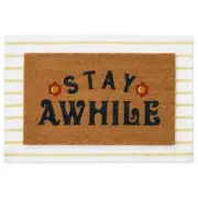 Miranda Lambert 2 Pc Brown Coir Layered Indoor/Outdoor Entryway Porch Mat Set