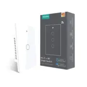 WiFi Smart Wall Light Switch,Glass Panel, Multi-Control(3 Way), 2.4GHz Wi-Fi ...