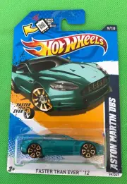 HOT WHEELS ASTON MARTIN DBS 9/10 FASTER THAN EVER 2012 V5590 Teal Green 99/247