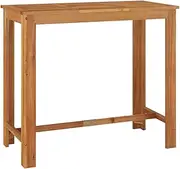 vidaXL Solid Acacia Wood Garden Bar Table - Indoor/Outdoor Versatile Use - Easy to Clean - Requires Assembly - Brown