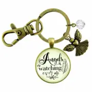 Gutsy Goodness Inspirational Key Chain w/ Box & Card - Angels Watching Over Me