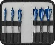 BOSCH NS5006 6-Piece Nail Strike Wood-Boring Spade Bits Assorted Set with Included Pouch Optimized for Wood and Wood with Nails