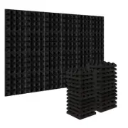 24Pcs 25X25X5Cm Studio Acoustic Soundproof Foam Pyramid Noise Insulation1312