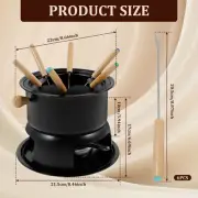 Fondue Melting Pot Kit Stainless Steel Even Heating Fondue Maker for xiZTL