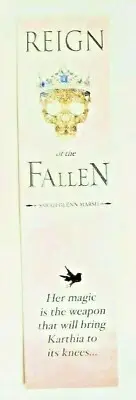 RARE BOOKMARK for Reign of the Fallen Book by Sarah Glenn Marsh Song of the Dead