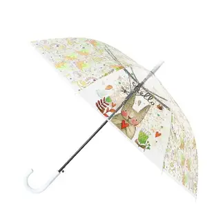 【雙龍牌】可愛動物透明傘 大傘面防風環保傘(兔子麋鹿熊鱷魚狐狸兒童傘A0557K)
