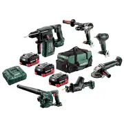 Metabo MET18MX6LB3HD5.5EW 18V 5.5Ah LiHD Lithium-Ion Brushless Cordless 6 Piece