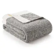 Grey Throw Blankets for Couch, Super Soft Throw(50"x 60") Heather Dark Grey