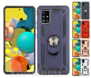 For Samsung Galaxy A51 5G - ShockProof Slim Armor Rugged Cover Case Stand Ring