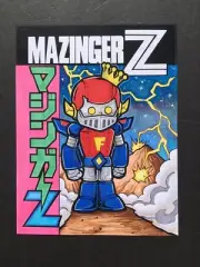 Freddy Funko Mazinger Z Original Custom Funko Blockbuster Rewind Hand Drawn Art
