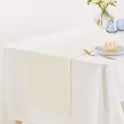 Cream Ribbed Table Runner