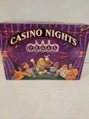 Casino Nights Las Vegas Game Box Gaming Chips Cards Dice Guide Host a Party