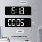 White Temperature With Remote Control) Clock With Large Display Wall Hot