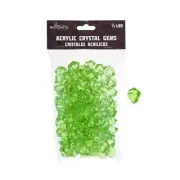 Mega Crafts - 1/2 Pound Acrylic Decorative Ice Rock Cubes - Light Green