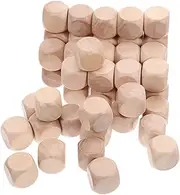 50pcs Wooden Six Sided Dice Cardboard Blank Dice Square Miniature Woodcuts Blank Craft Supplies Large Dice Jumbo Tiles Jumbo Blank Dice Puzzle Blank Board Game Car Dice Cube