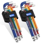 18-Piece Allen Wrenches Sets,Premium Quality SAE/Metric Hex Key Set in Portab...