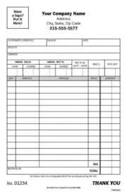 1000 Retail Invoices - 2 Part Carbonless - 5.5 x 8.5 - TMG085