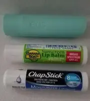 3 Moisturizing Lip Balm / (1) EOS + (1) Banana Boat + (1) Chapstick
