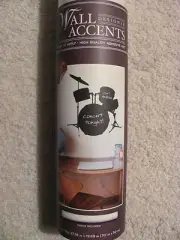 DESIGNER WALL ACCENTS CHALKBOARD DRUMS WALL HANGING 27.56"x 19.69"