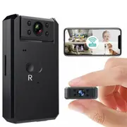 Security Camera Nanny Cam with 180-degree Rotating Lens 4K WiFi Wireless Surveillance