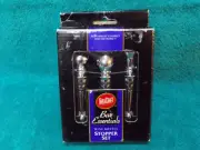 Tablecraft Bar Essentials Wine bottle stopper set of 3 Chrome Metal