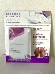 Barefoot Scientist Reboot Ultra-Soft Exfoliating Foot Peel 4 Pairs New Sealed